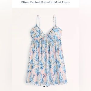 Plisse Ruched Mini Dress